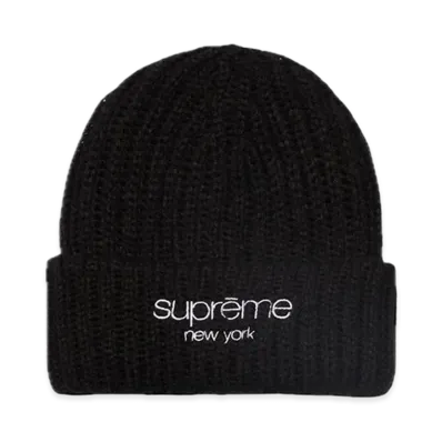 Supreme Ribbed Beanie "Black"