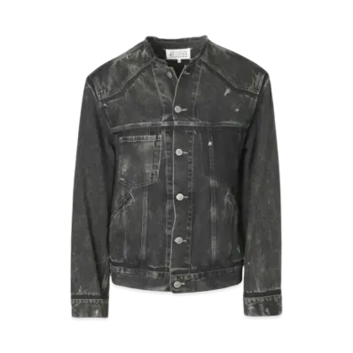 Maison Margiela Collarless Denim Jacket "Black"