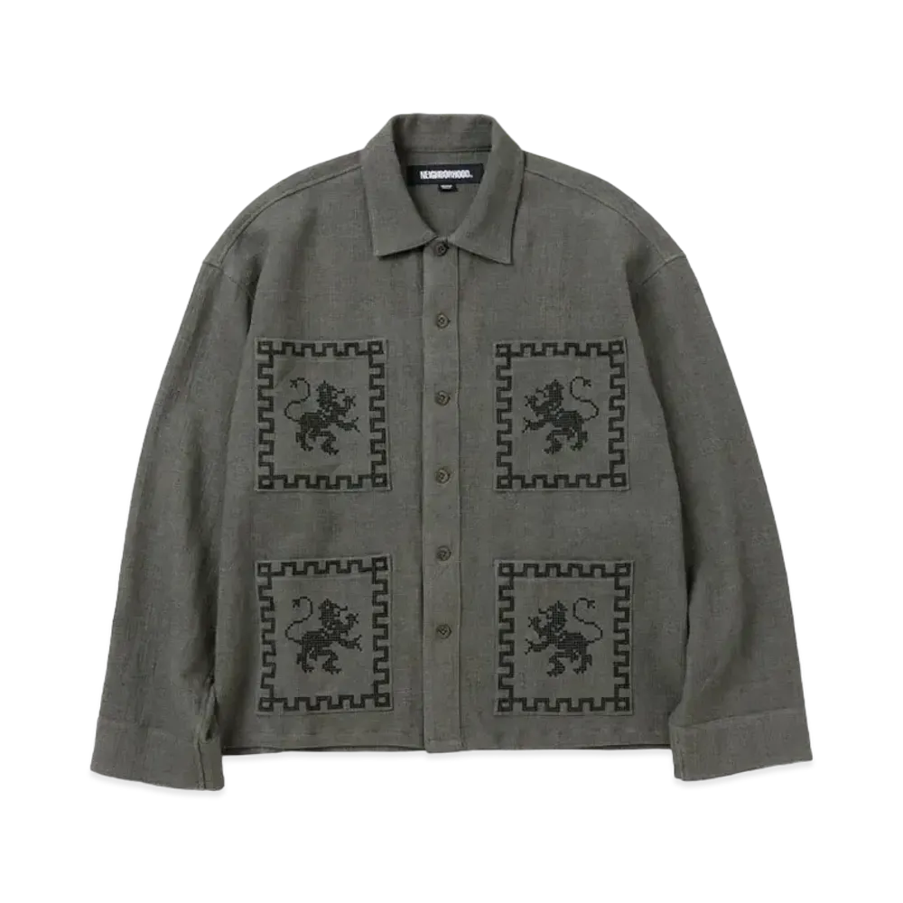 NEIGHBORHOOD GT Embroidery Shirt LS "Olive Drab"