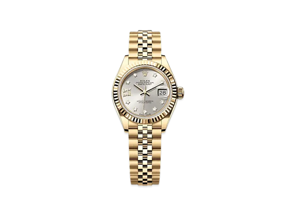 ROLEX Lady-Datejust 28mm Yellow Gold 279178 "Silver"