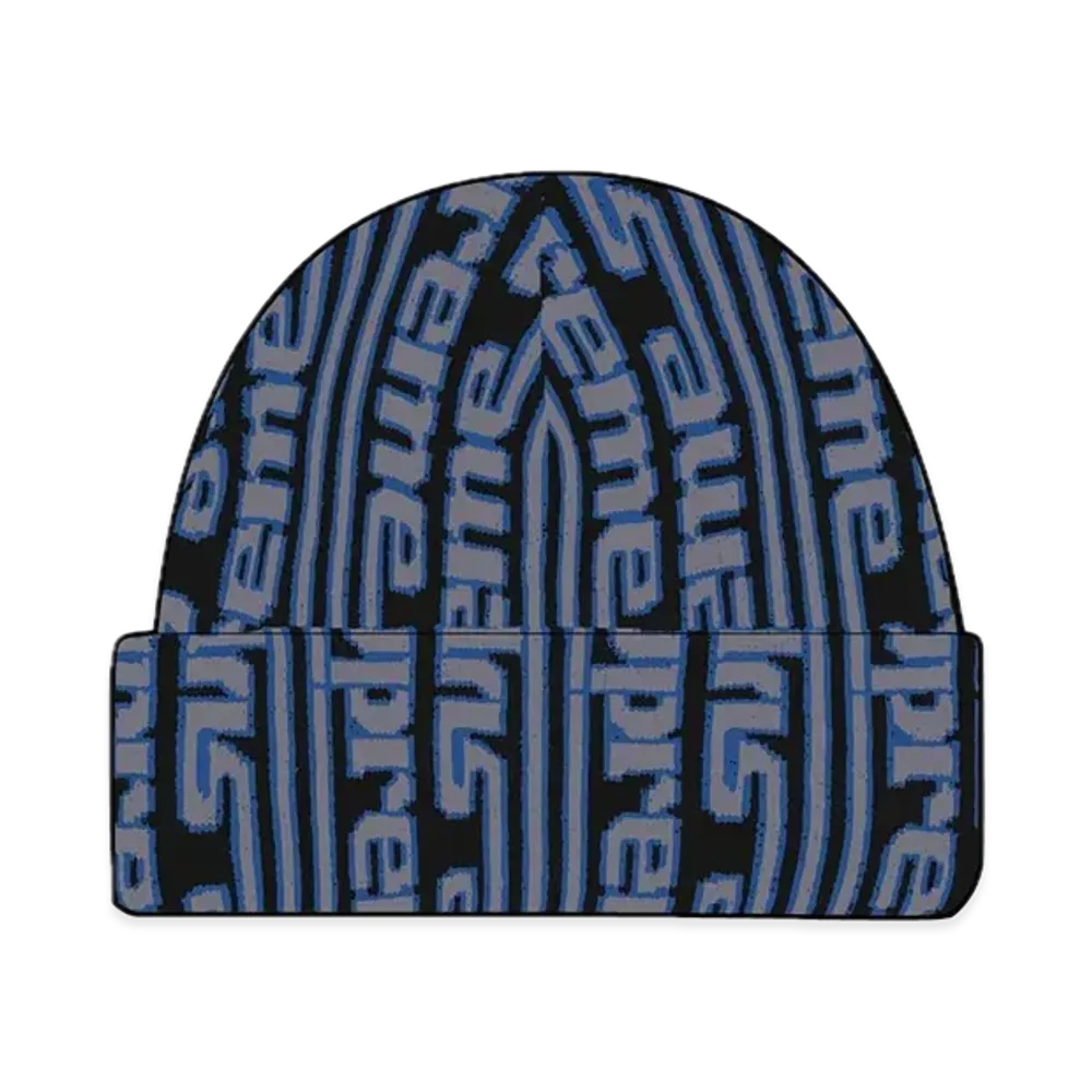 Supreme Vertical Logo Beanie "Black"