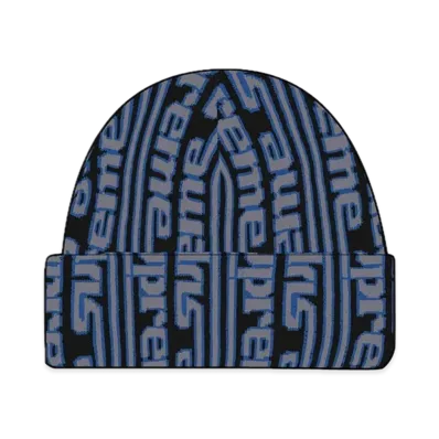 Supreme Vertical Logo Beanie "Black"