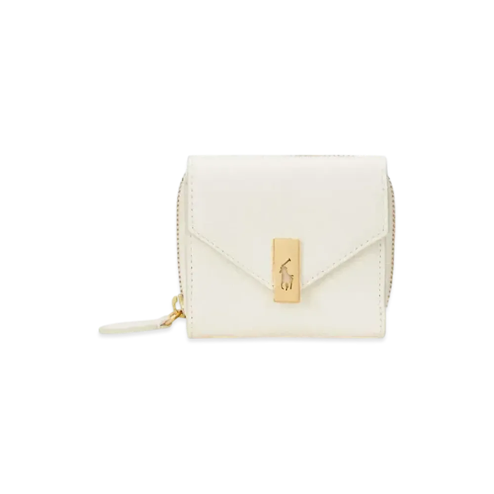 Polo Ralph Lauren Polo ID Leather Compact Wallet "White"