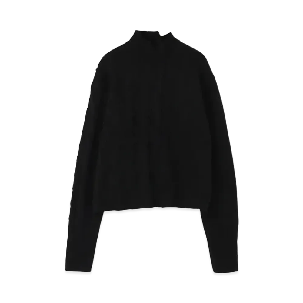 Yohji Yamamoto 5G 5G DIAMOND PATTERN JQ+PS+RIB DIAMOND PATTERN PANEL TURTLE "Black"