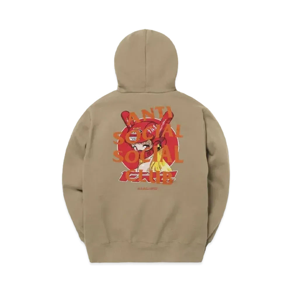ANTI SOCIAL SOCIAL CLUB collaboration with #FR2 Exclusive Biker Girl Hoodie "Beige"