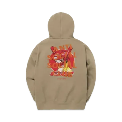 ANTI SOCIAL SOCIAL CLUB collaboration with #FR2 Exclusive Biker Girl Hoodie "Beige"