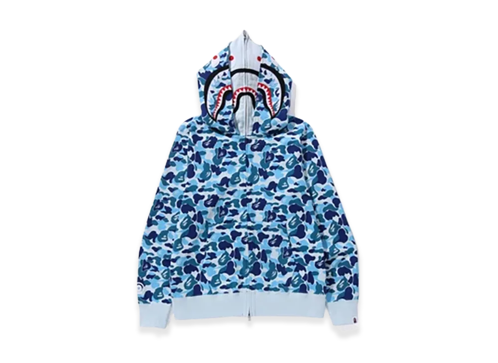A BATHING APE ABC Camo Double Shark Full Zip Hoodie "Blue"