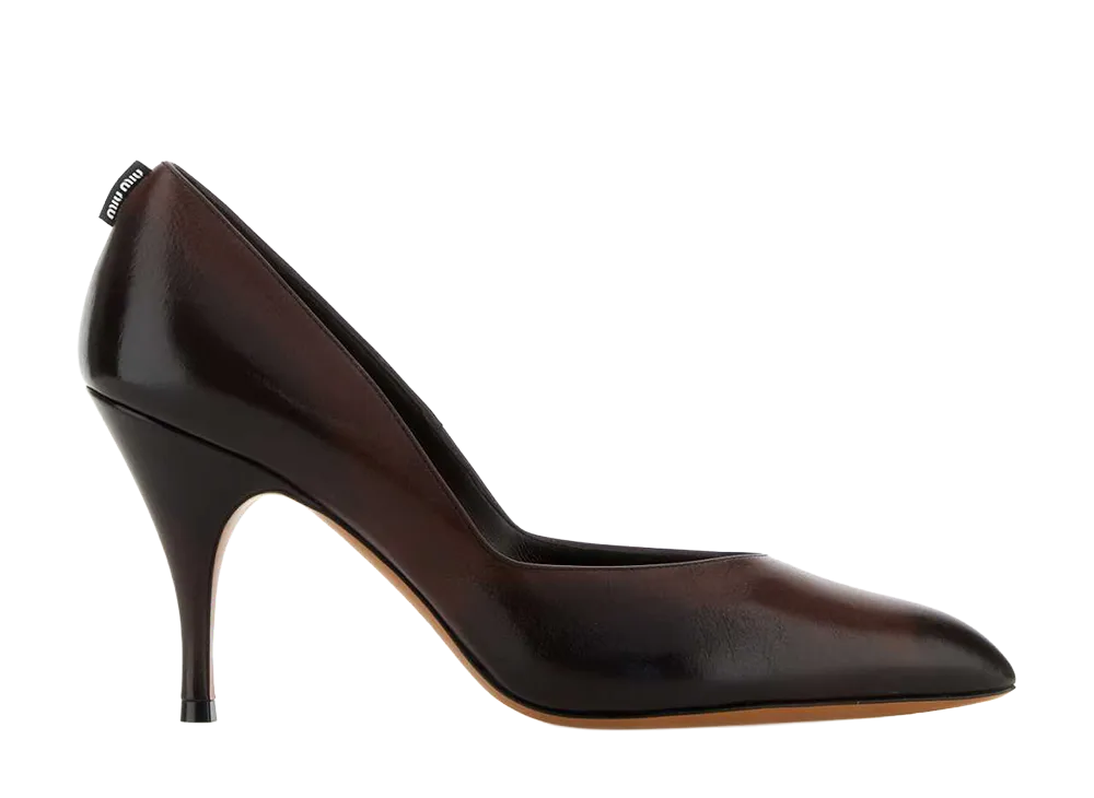 MIU MIU Women's Leather Pumps "Brown"