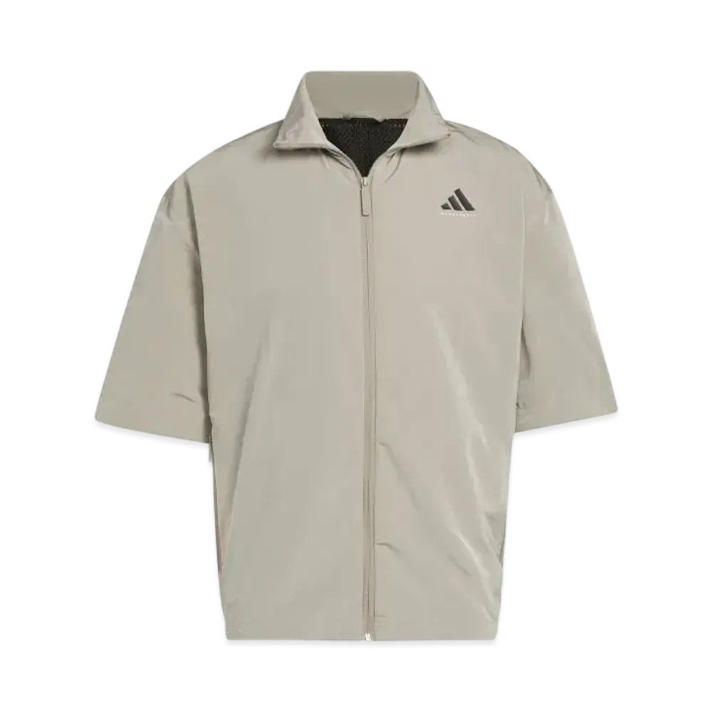 adidas Basketball Full Zip Shooting Shirt (Gender Neutral) "Putty Beige"