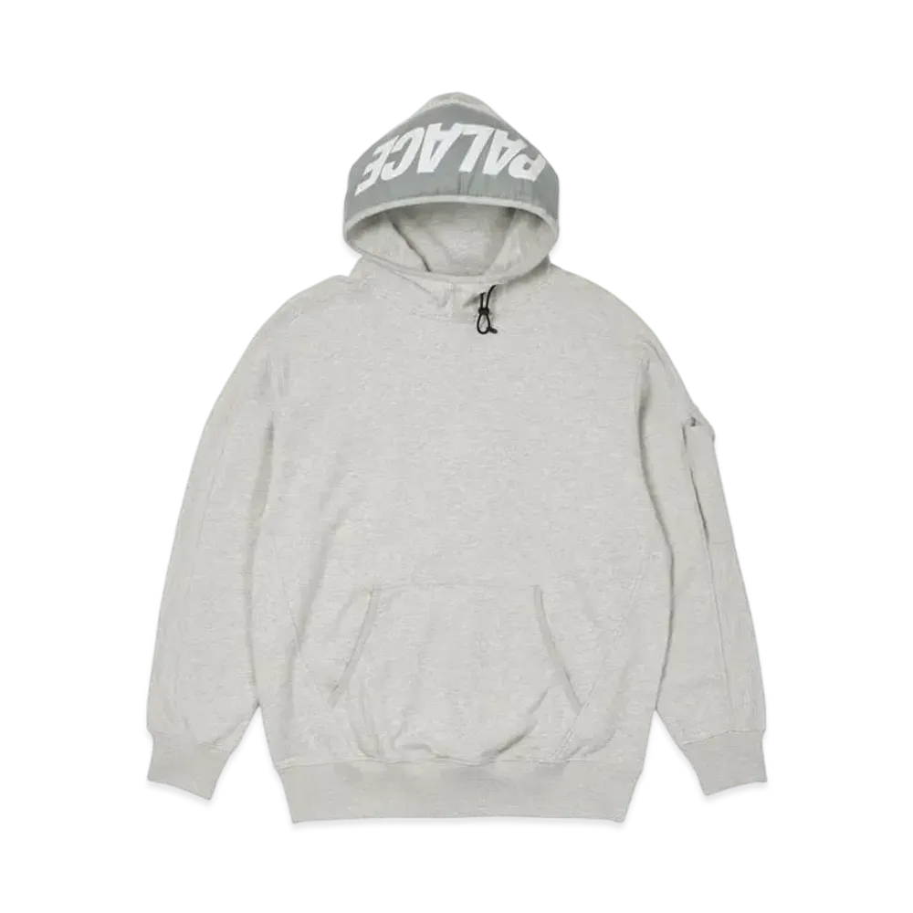 PALACE GIANT WOVEN LABEL HOOD "Grey Marl"
