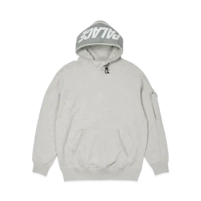 PALACE GIANT WOVEN LABEL HOOD "Grey Marl"