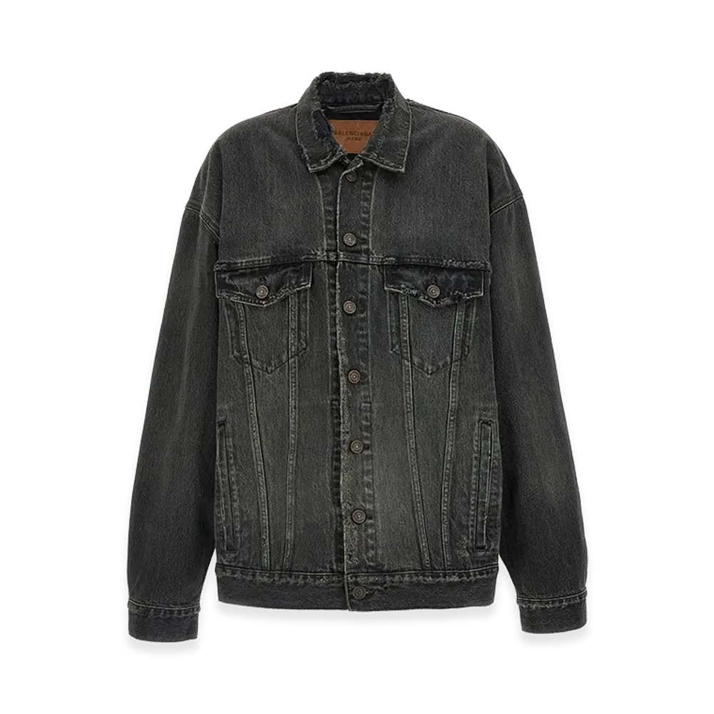 BALENCIAGA Women's Denim Jacket With Used Effect "Gray"