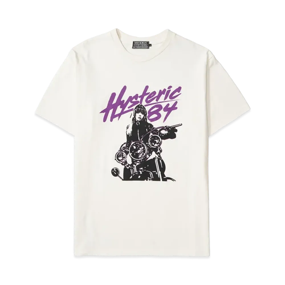HYSTERIC GLAMOUR Let's Go Crazy T-Shirt "White"