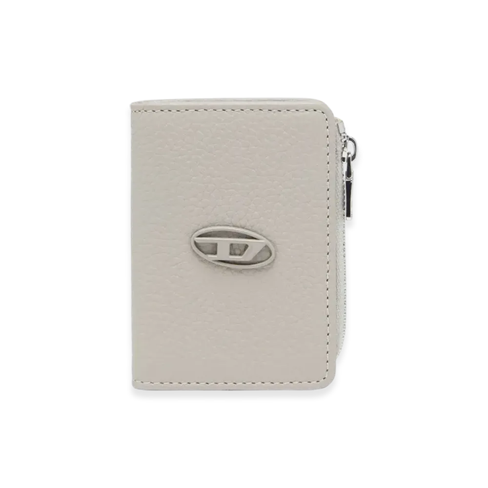 Diesel Hissu Evo Card Holder L Leather Card Holder "Light Gray"