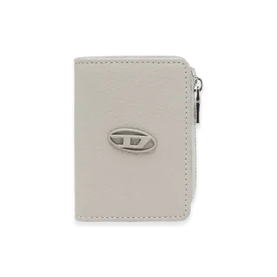 Diesel Hissu Evo Card Holder L Leather Card Holder "Light Gray"