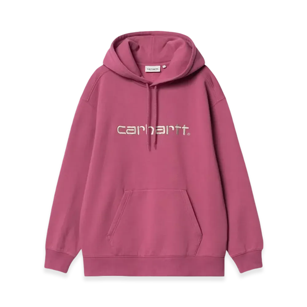 Carhartt WIP Women's Hooded Carhartt Sweatshirt "Magenta/Tonic"