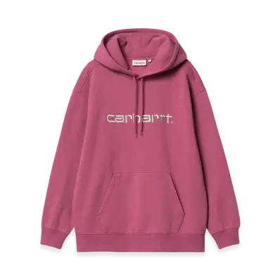 Carhartt WIP Women's Hooded Carhartt Sweatshirt "Magenta/Tonic"