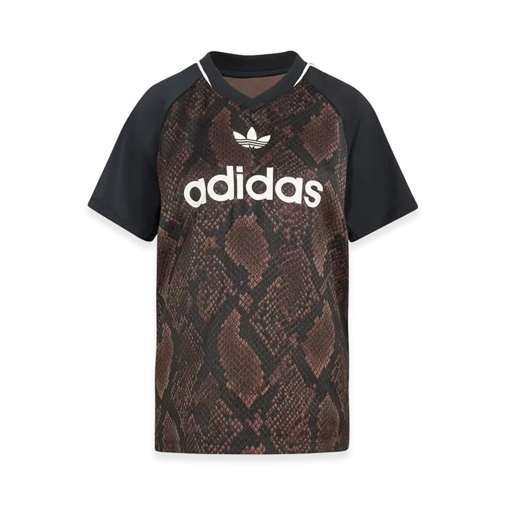 adidas Women's Snake Print Satin Jersey "Earth Strata/Aurora Coffee"