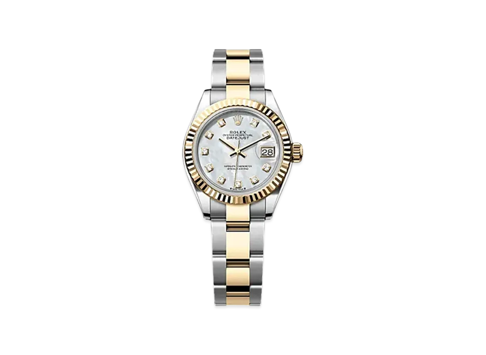 ROLEX Lady-Datejust 28mm Oystersteel & Yellow Gold 279173 "White Mother-of-Pearl"