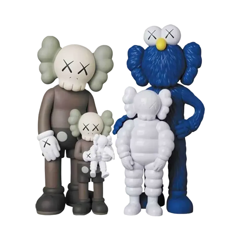 KAWS × Medicom Toy #1 Family "Brown Blue White"