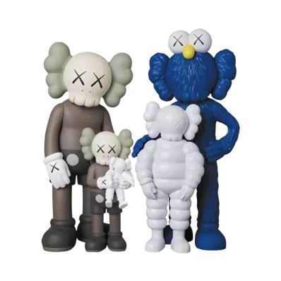 KAWS × Medicom Toy #1 Family "Brown Blue White"