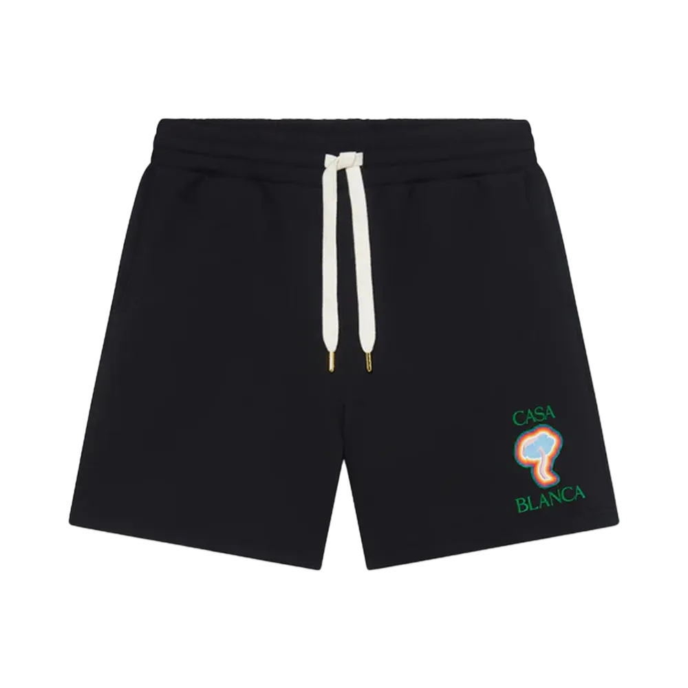 Casablanca Rainbow Mushroom Sweatshorts "Black"