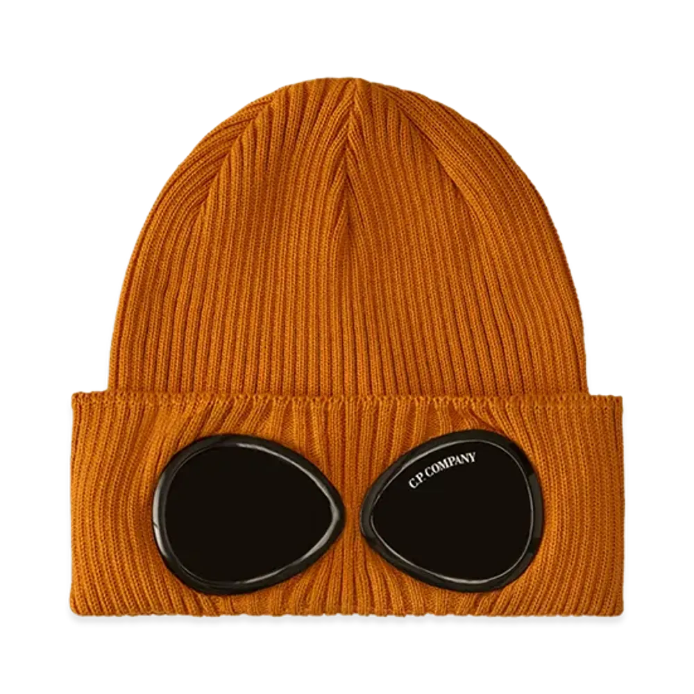 C.P. Company Cotton Goggle Beanie "Desert Sun Orange"