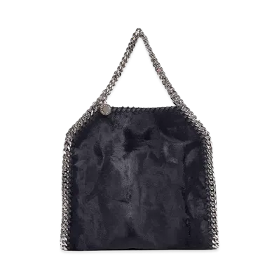 STELLA McCARTNEY Women's Mini Falabella Brushed Velvet Tote Bag "Black"