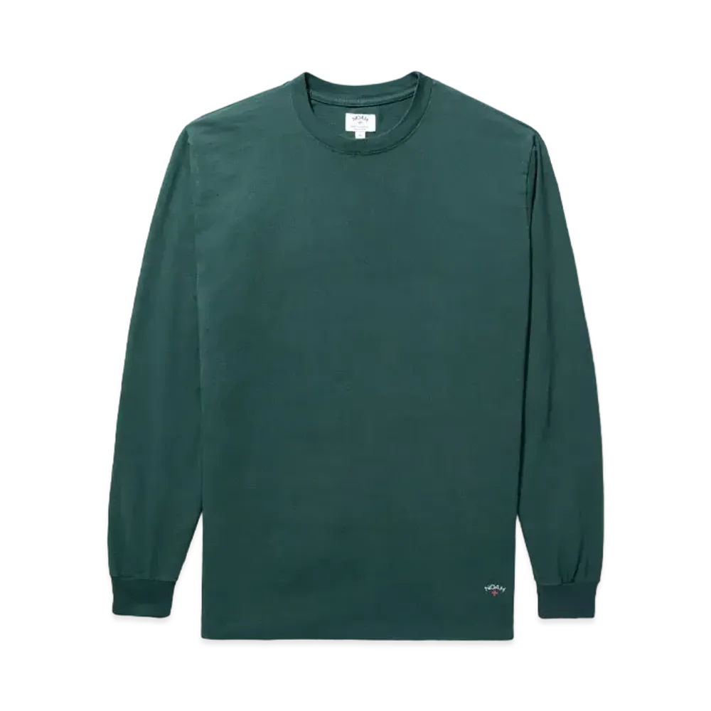 Noah Recycled Cotton Long Sleeve Tee "Forest Green"