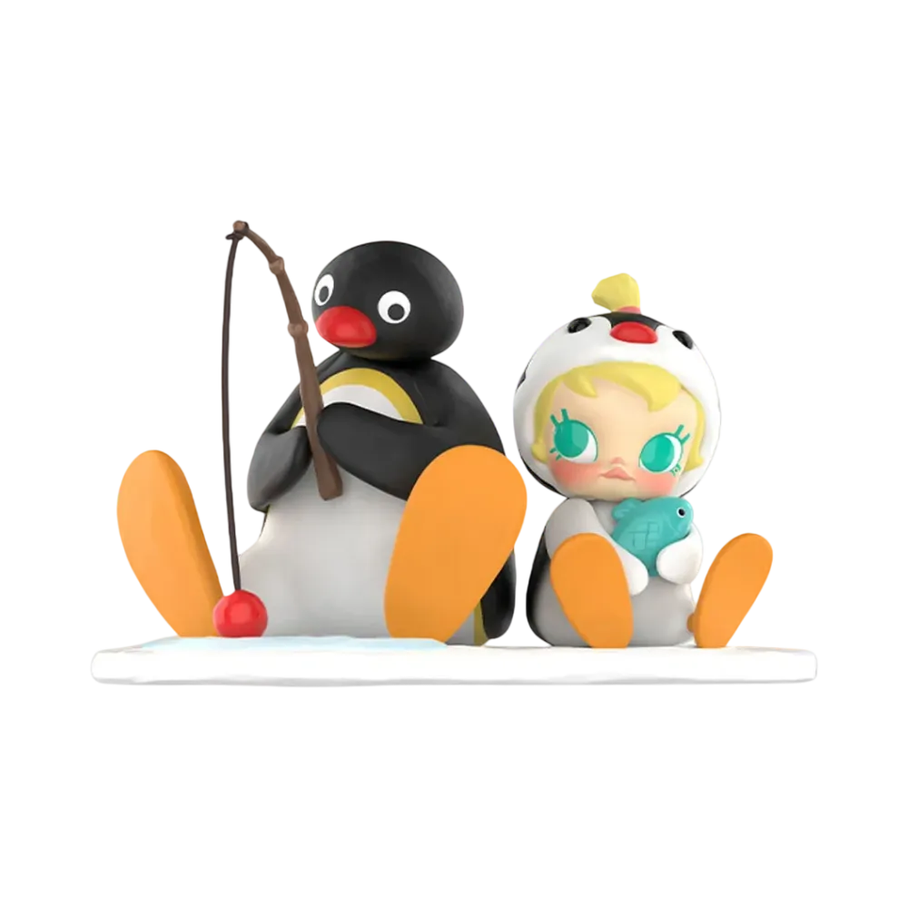POP MART "Figurine" Baby Molly x PINGU Fishing Time