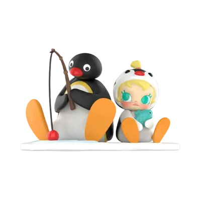 POP MART "Figurine" Baby Molly x PINGU Fishing Time