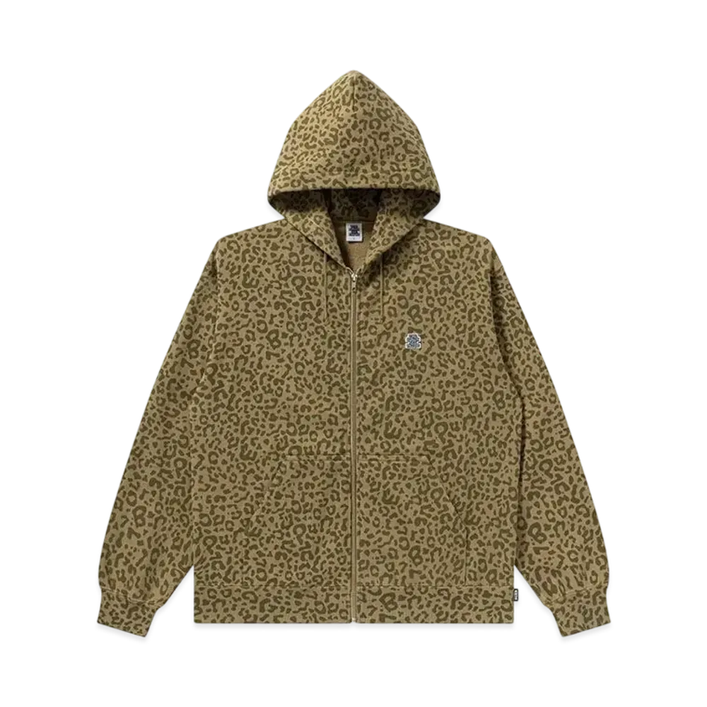 BlackEyePatch Small Og Leopard Zip Hoodie "Sand"