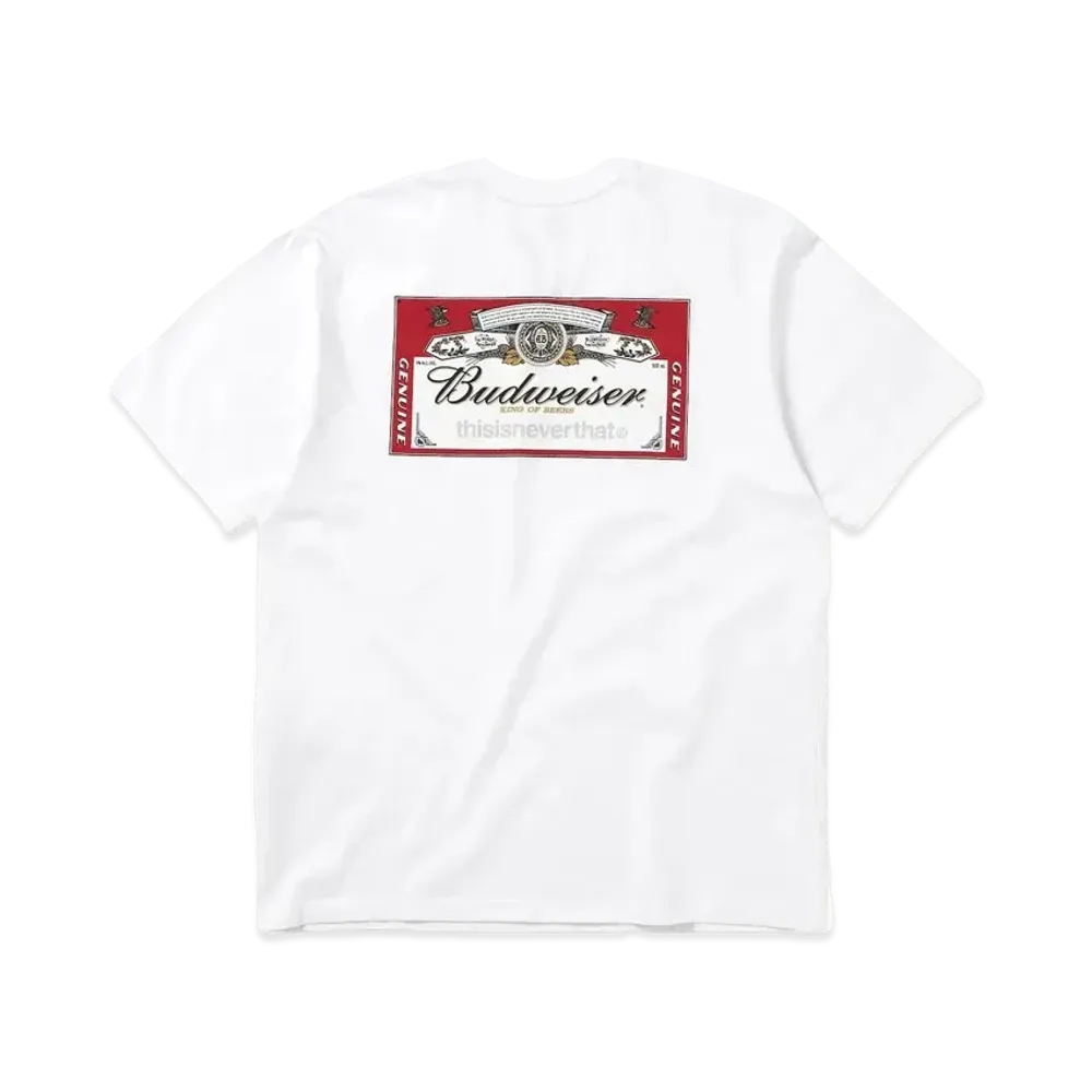thisisneverthat x Budweiser TNT BUD Label Tee "White"