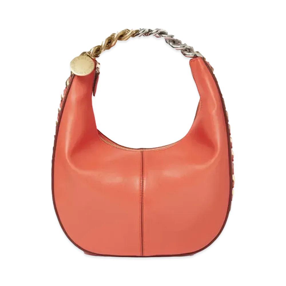 Stella McCartney Frayme Small Zipit Shoulder Bag "Bright Red"