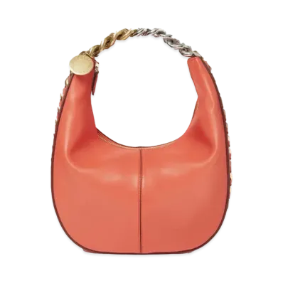 Stella McCartney Frayme Small Zipit Shoulder Bag "Bright Red"