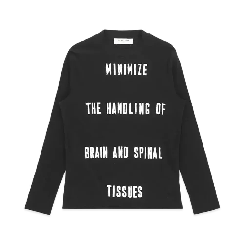 1017 ALYX 9SM Mark Flood Minimize L/S Tee "Black"