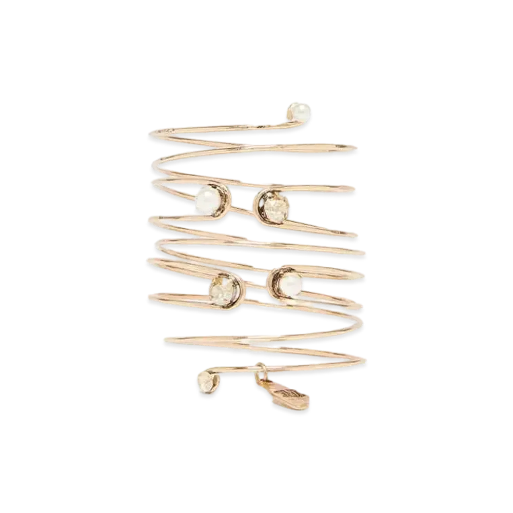 Max Mara Virgus High Cut Spring Bracelet "Dark Satin Gold"