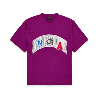 BALENCIAGA x NBA Collaboration Oversized T-Shirt "Purple"