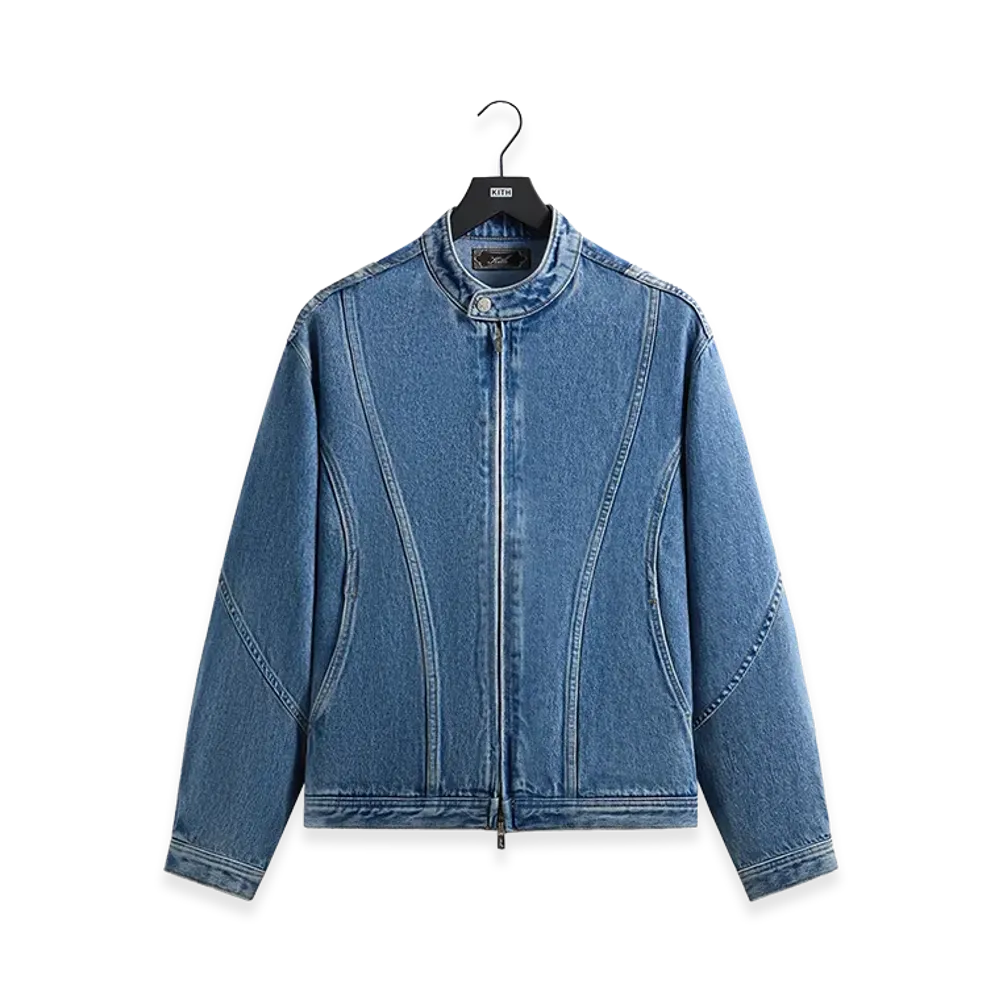 Kith Denim Adrien Moto Jacket "Mid Indigo"