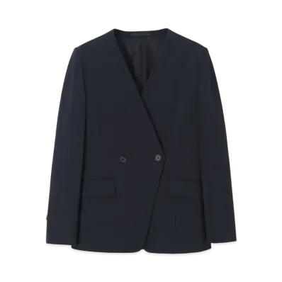 Paul Smith Women's Jersey Collarless Jacket "Black"