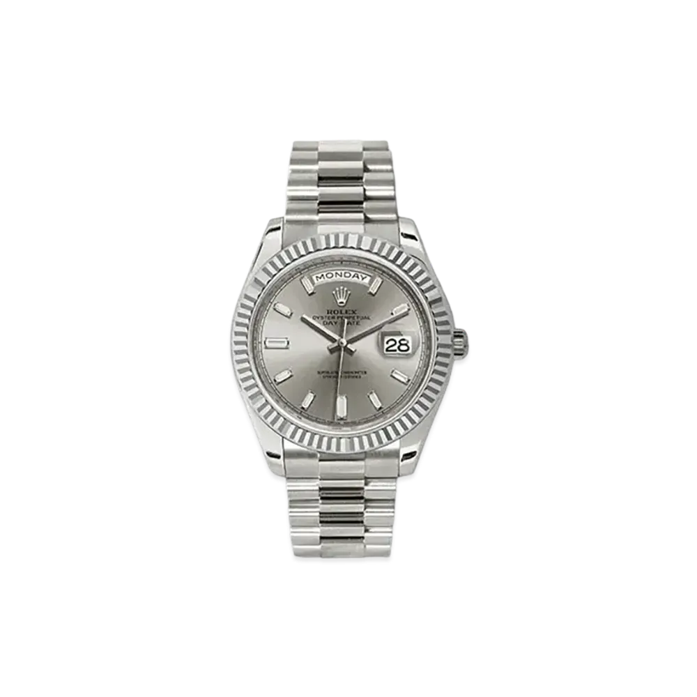ROLEX Day-Date 40 228239 Silver Dial 10P Diamonds 228239A