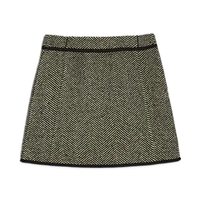 Jil Sander Wool Tweed Mini Skirt "Military Speckle"