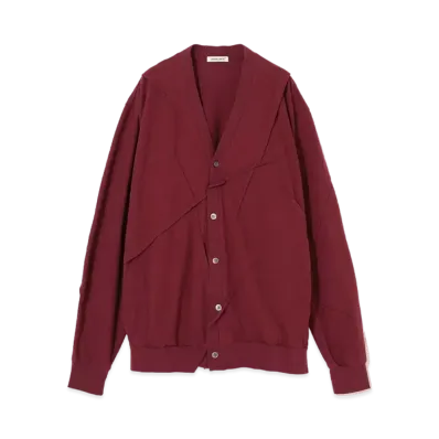 UNDERCOVER Cotton Jersey Cardigan "Bordeaux"