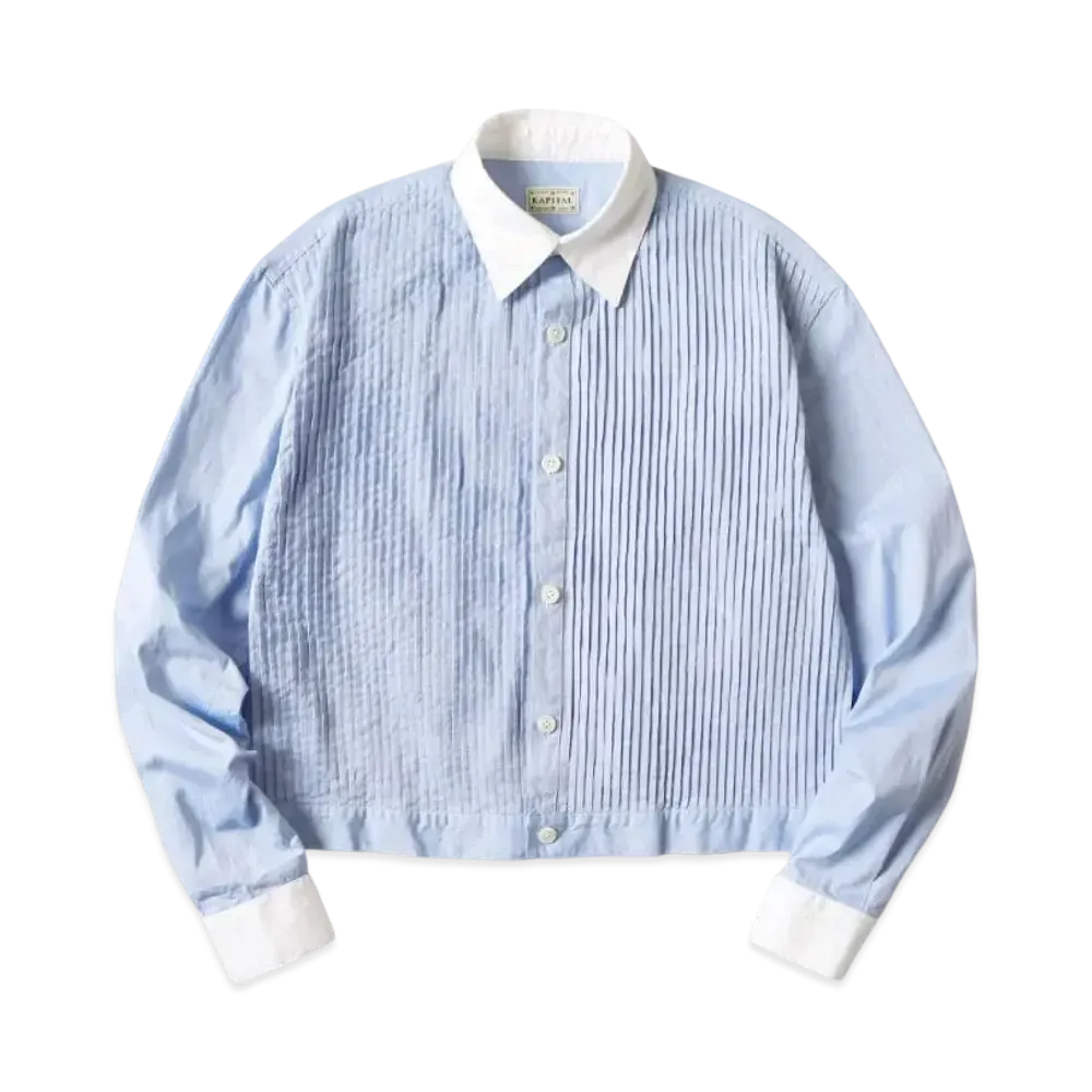 KAPITAL Combed OX Pintuck Shirt Jacket "Sax"