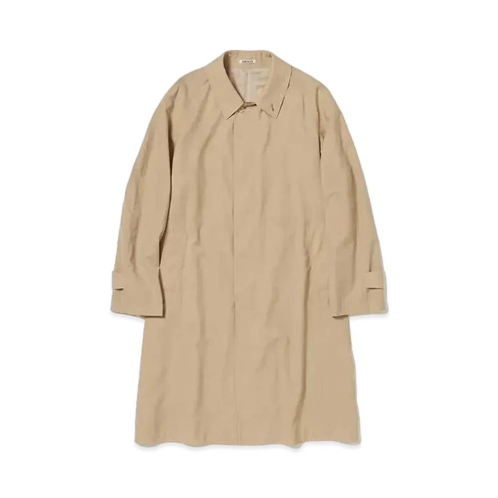 AURALEE Super Fine Tropical Wool Soutien Collar Coat "Top Beige"