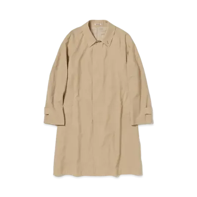 AURALEE Super Fine Tropical Wool Soutien Collar Coat "Top Beige"