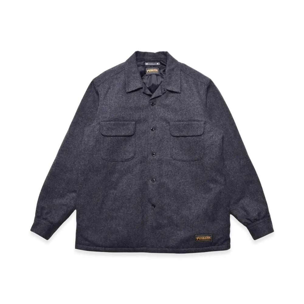 MINEDENIM x Pendleton Wool Quiltliner Open Collar SH "Grey"