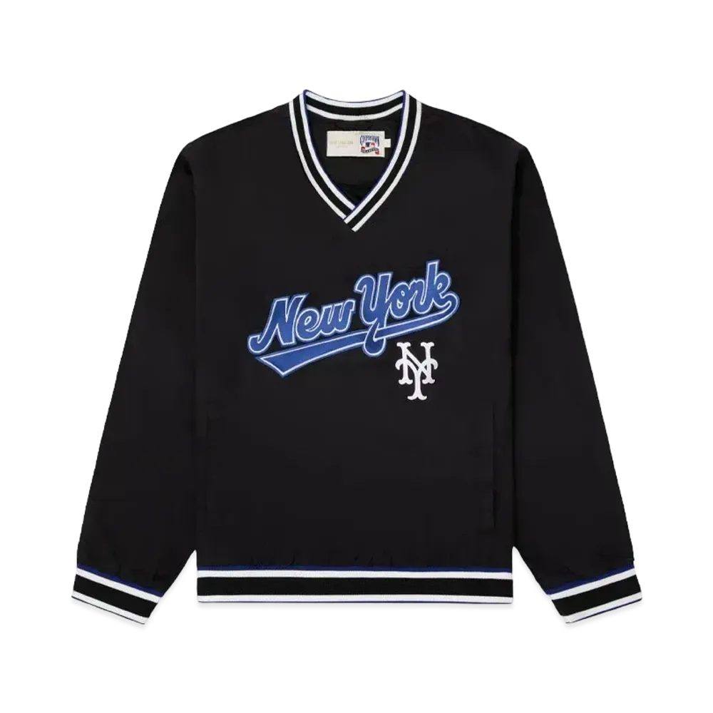 Aime Leon Dore x New York Mets Nylon V-Neck Pullover "Black"