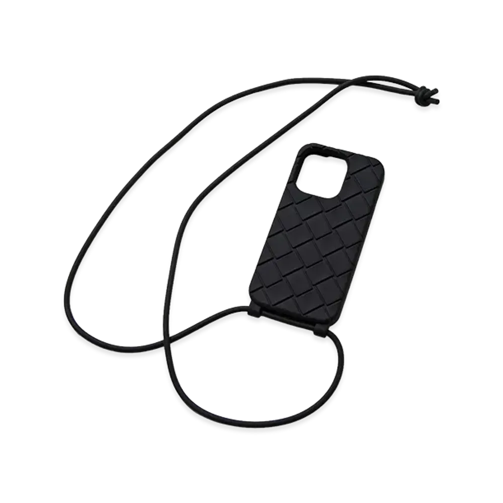 Bottega Veneta Strap Tech Rubber Iphone 14 Pro Case "Black"
