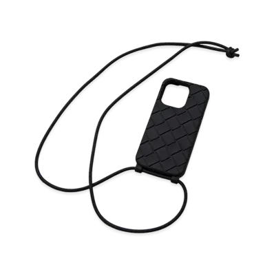 Bottega Veneta Strap Tech Rubber Iphone 14 Pro Case "Black"